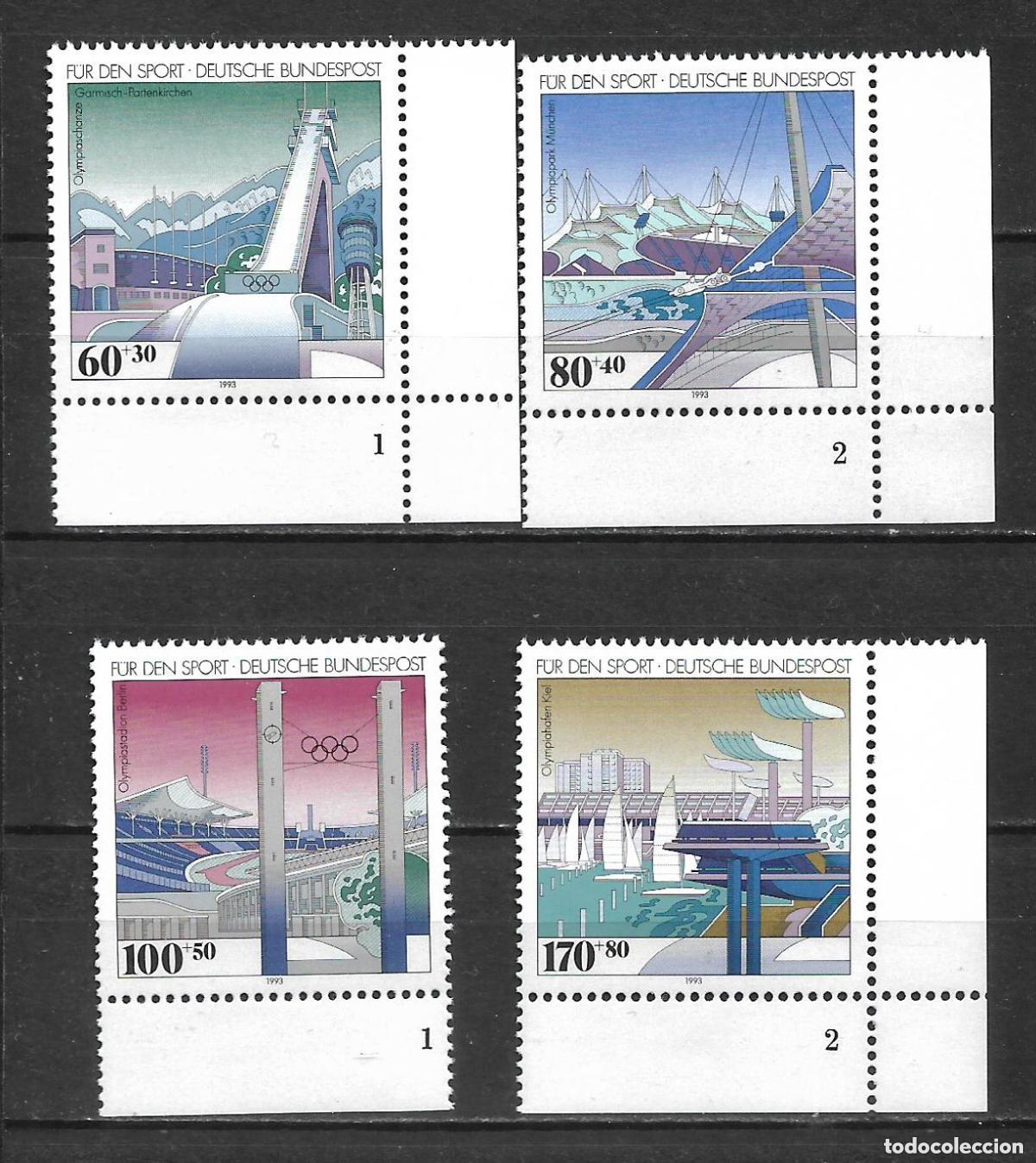 Sellos: alemania 1993 michel 1650/1653 ** mnh 12&euro; - 14/13