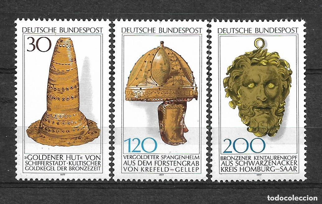 Sellos: alemania 1977 serie completa ** mnh arqueologia 5&euro; - 28/32