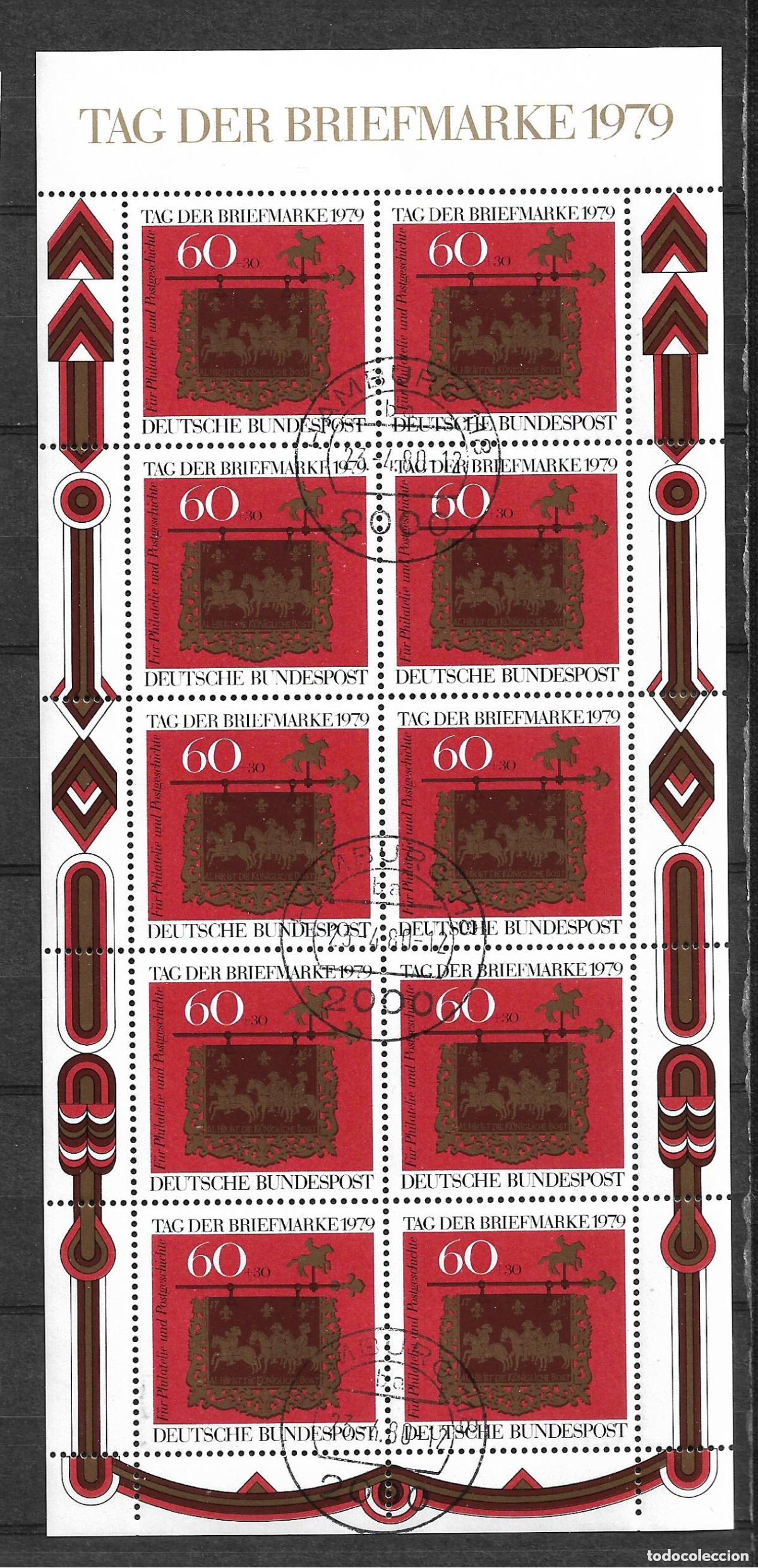 Sellos: alemania 1979 hoja bloque usado goma ** mnh 14&euro; - 130