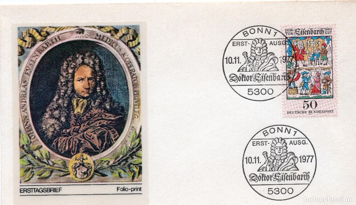 Sellos: ALEMANIA FEDERAL 1977 CARTA FDC MICHEL DE 953