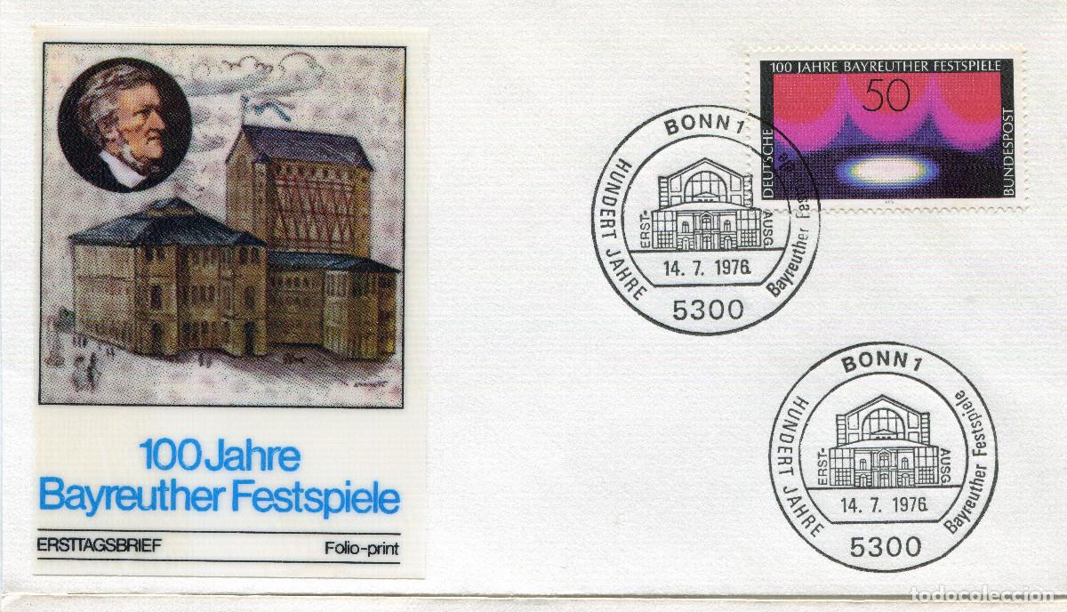 Sellos: ALEMANIA FEDERAL 1976 CARTA FDC MICHEL DE 896