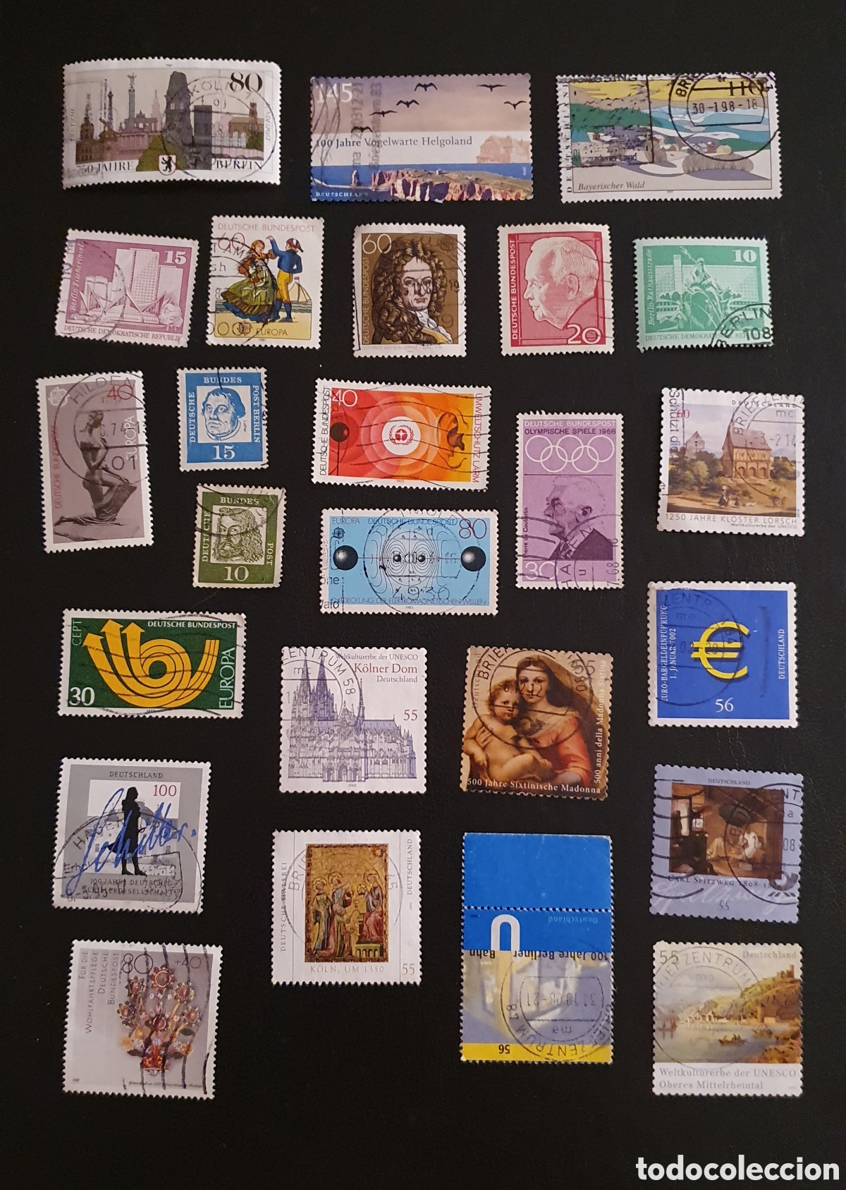 Sellos: 25 sellos Alemania bonitos y grandes la mayor&iacute;a