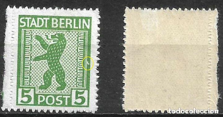 Sellos: alemania 1945 Berl&iacute;n Brandeburgo n&ordm; 1 B * mh 4&euro; - 1/4