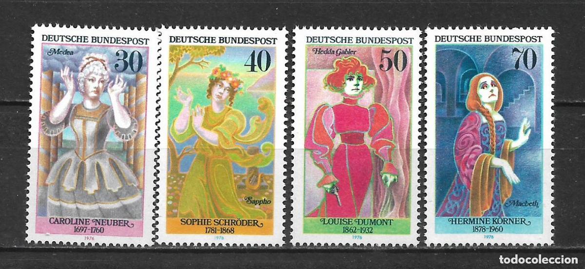Sellos: alemania 1976 michel 908/911 ** mnh 4.50&euro;- 15/40