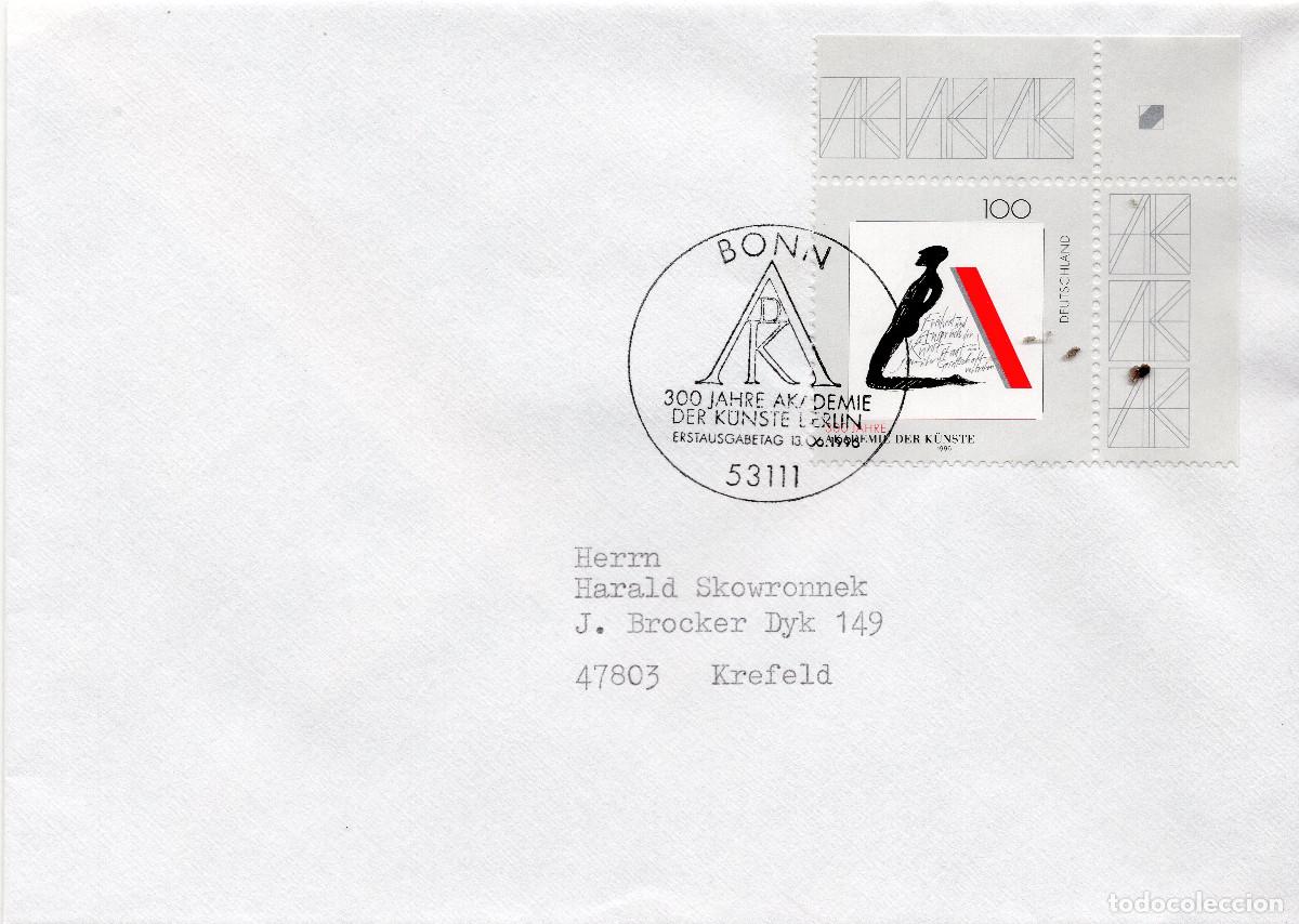 Sellos: ALEMANIA FEDERAL 1996 CARTA FDC MICHEL DE 1866