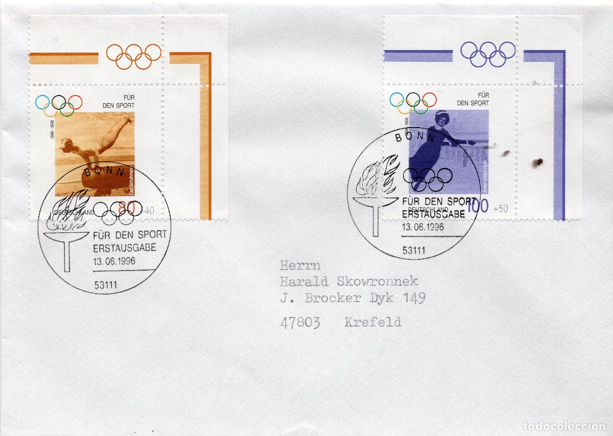 Sellos: ALEMANIA FEDERAL 1996 CARTA FDC MICHEL DE 1861-1863