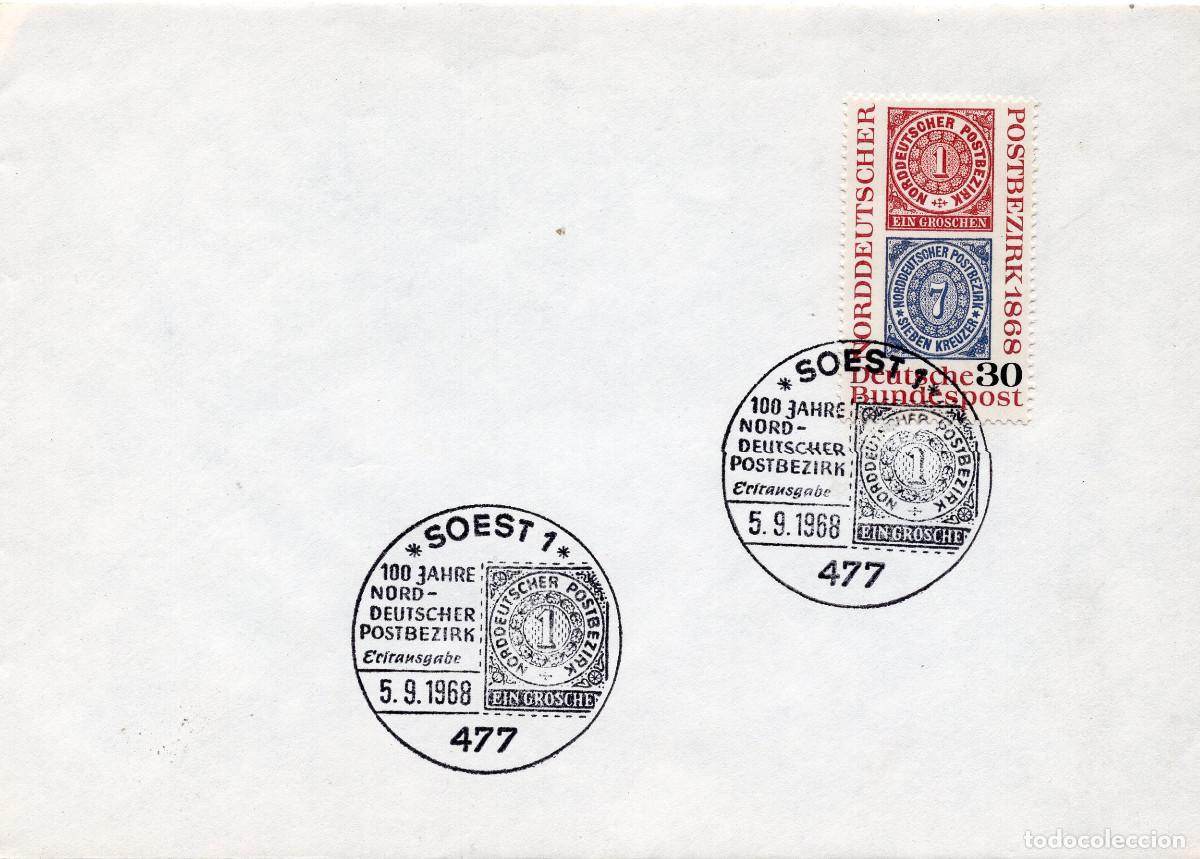 Sellos: ALEMANIA FEDERAL 1968 CARTA FDC MICHEL DE 569