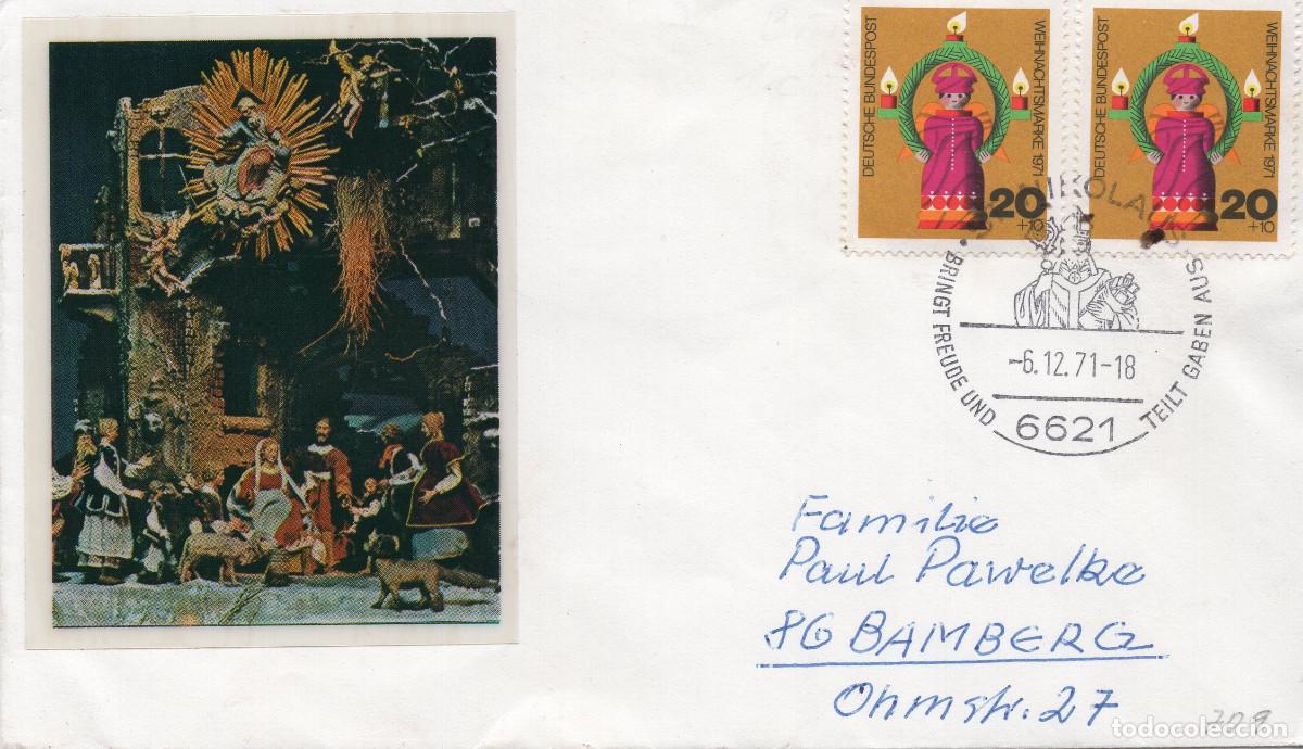 Sellos: ALEMANIA FEDERAL 1971 CARTA FDC MICHEL DE 709