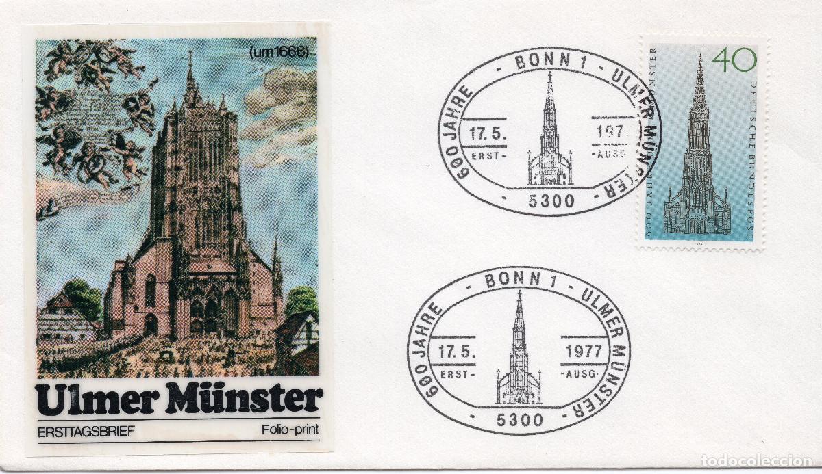 Sellos: ALEMANIA FEDERAL 1977 CARTA FDC MICHEL DE 937