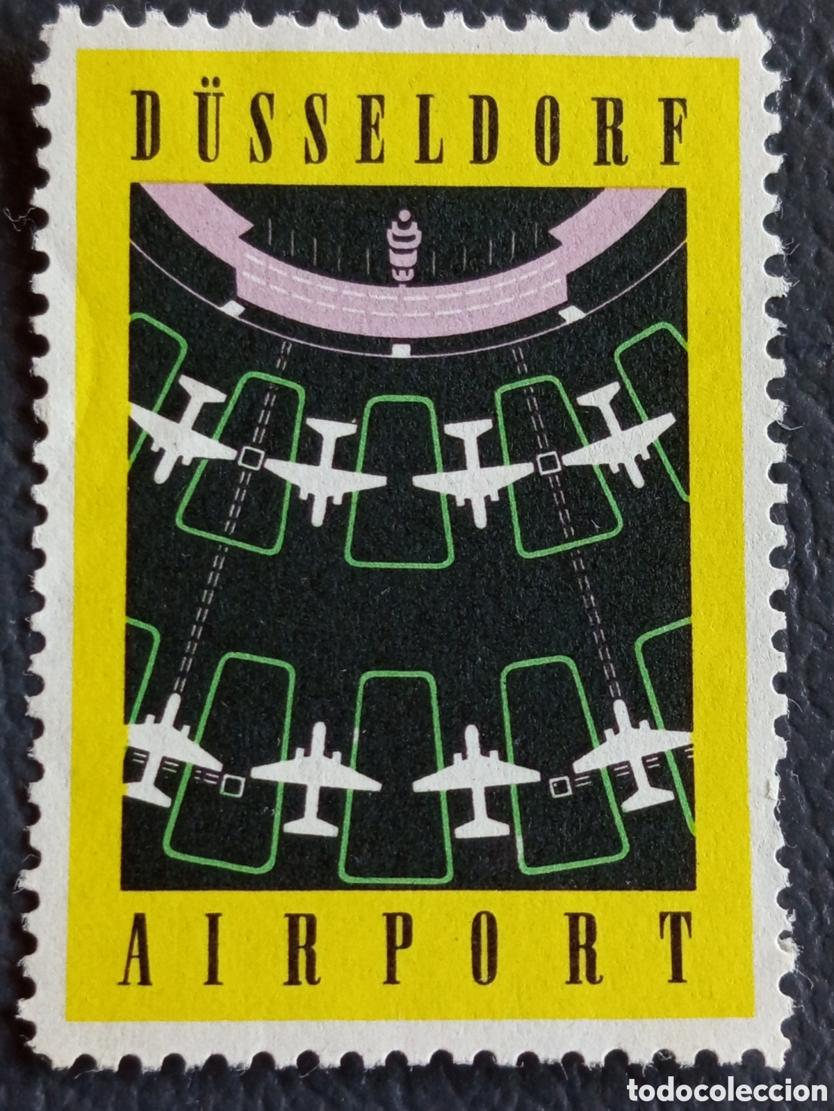 Sellos: Alemania 1950 Vi&ntilde;eta Publicitaria Aeropuerto D&uuml;sseldorf Airport Aviones MH