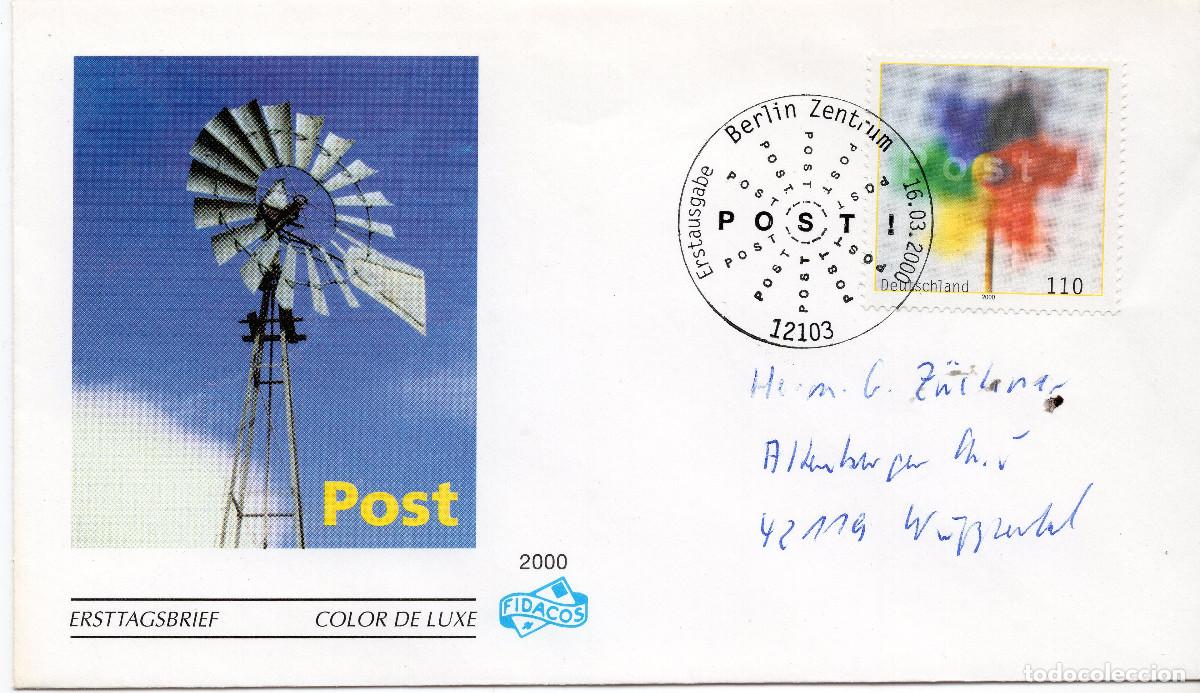 Sellos: ALEMANIA FEDERAL 2000 CARTA FDC MICHEL DE 2106