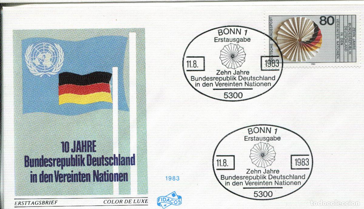 Sellos: ALEMANIA FEDERAL 1983 CARTA FDC MICHEL DE 1185