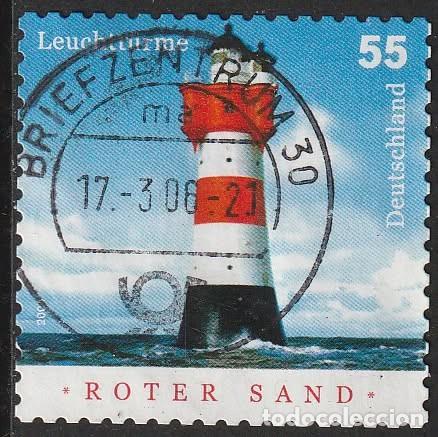 Sellos: Alemania 2004 Scott 2291 Sello &ordm; Faro Roter Sand lighthouse Michel 2410 Yvert 2234 Germany Stamp
