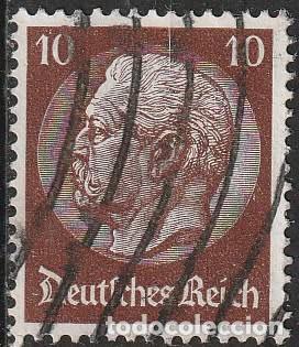 Sellos: Alemania Reich 1934 Scott 421 Sello &ordm; 85 Cumplea&ntilde;os de Von Hindenburg (1847-1934) Michel 518X