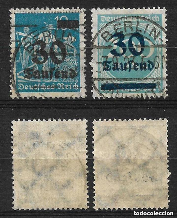 Sellos: alemania reich 1923 michel n&ordm; 284/285 usado 4&euro;- 1/24