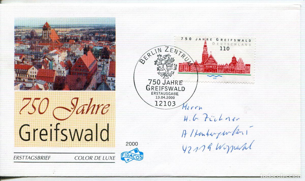 Sellos: ALEMANIA FEDERAL 2000 CARTA FDC MICHEL DE 2111