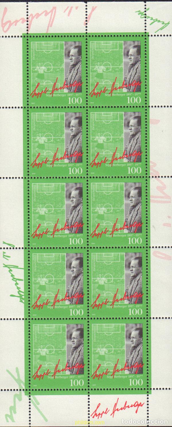 Sellos: 146576 MNH ALEMANIA FEDERAL 1997 SEPP HERBERGER. ENTRENADOR DE FUTBOL