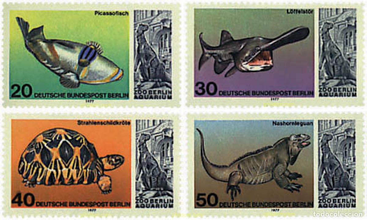Sellos: 97744 MNH ALEMANIA. Berl&iacute;n 1977 FAUNA DEL ACUARIO DE BERLIN