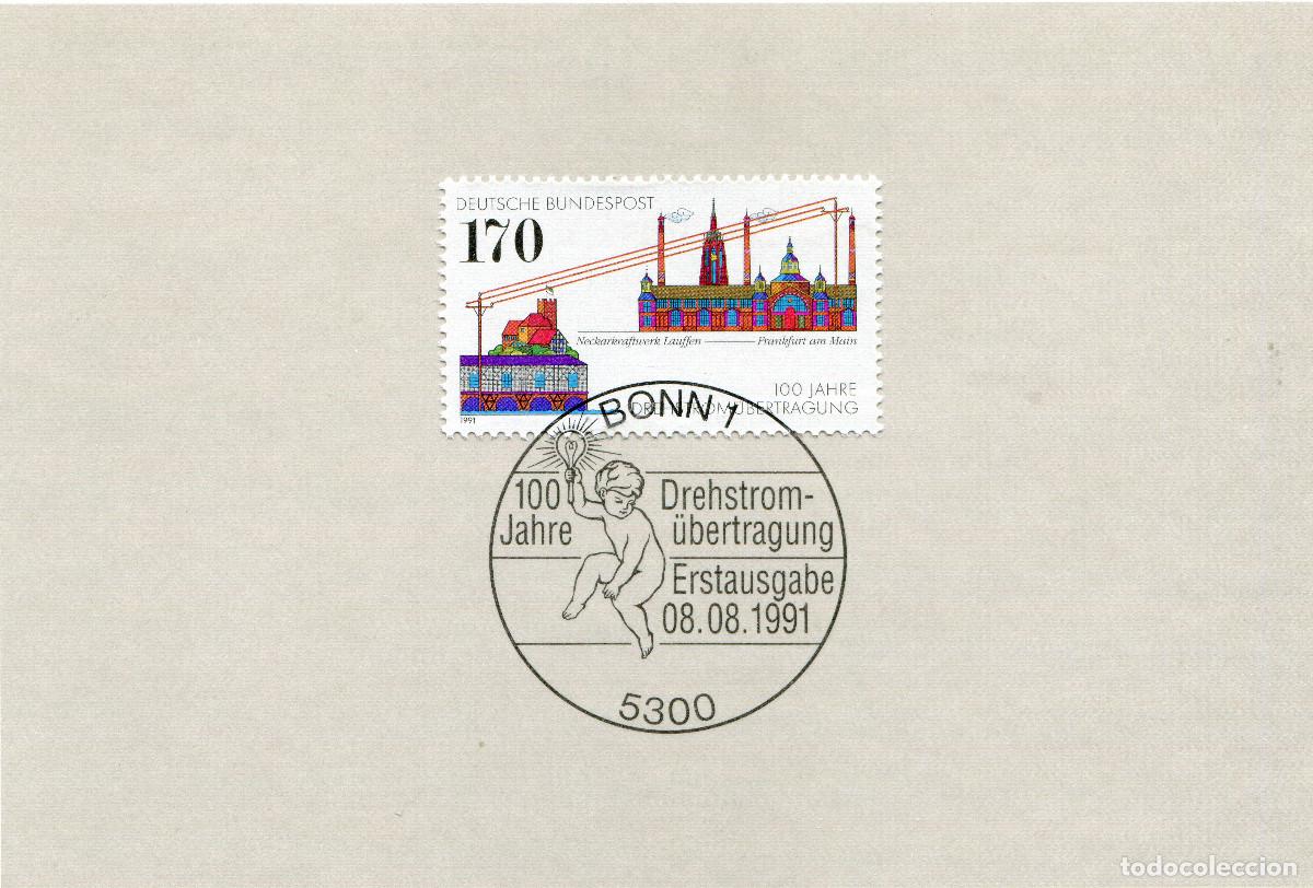 Sellos: ALEMANIA FEDERAL 1991 CARTA FDC MICHEL DE 1557