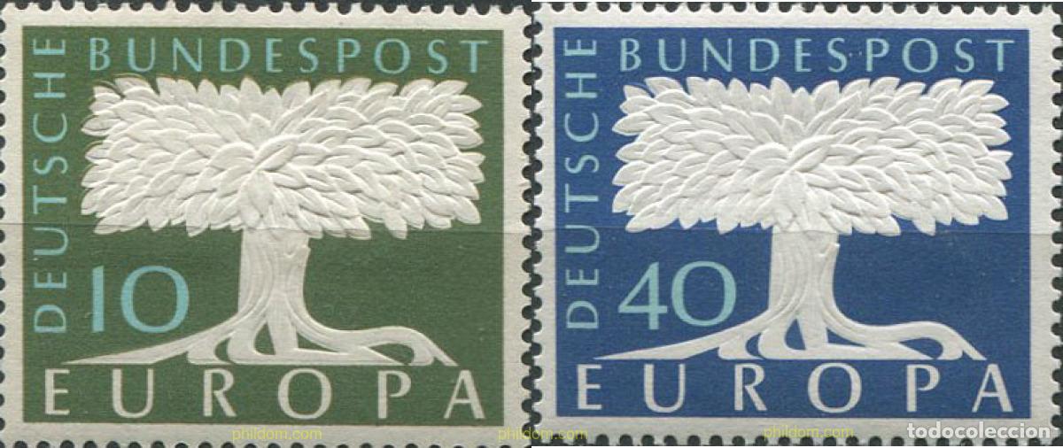 Sellos: 62009 MNH ALEMANIA FEDERAL 1957 EUROPA CEPT. FACTOR DE PAZ Y FUENTE DE BIENESTAR