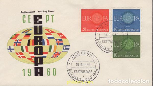 Sellos: 645767 MNH ALEMANIA FEDERAL 1960 EUROPA CEPT. RUEDA CON 19 RADIOS