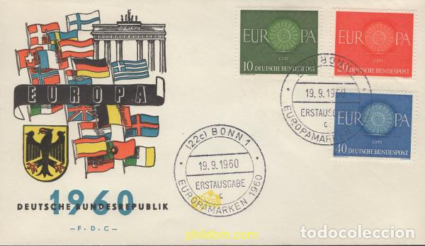 Sellos: 645965 MNH ALEMANIA FEDERAL 1960 EUROPA CEPT. RUEDA CON 19 RADIOS
