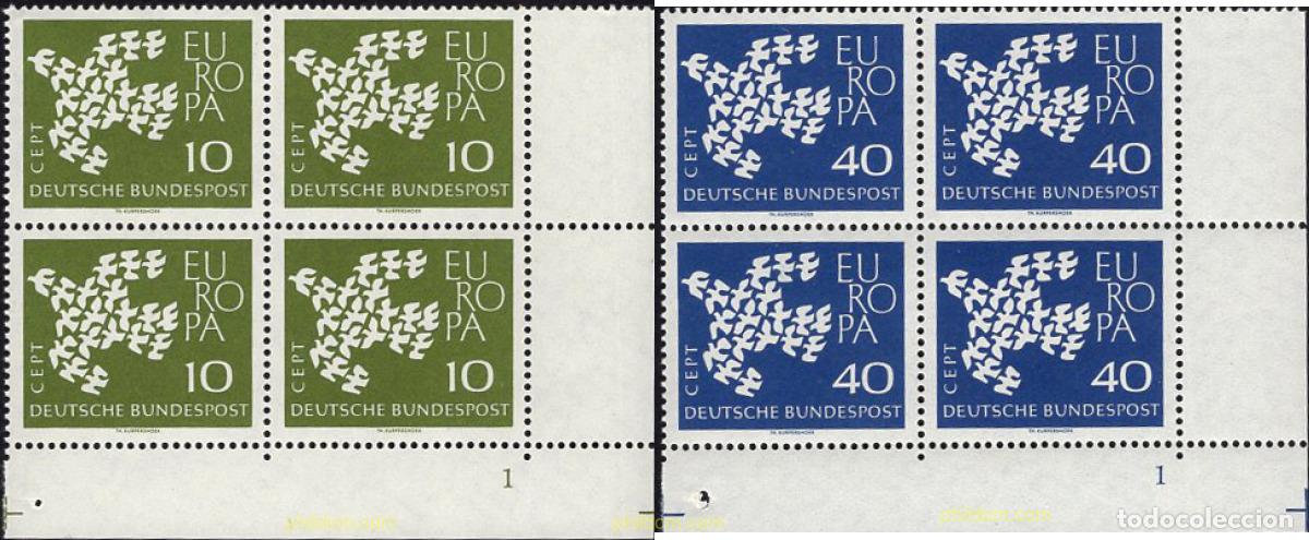 Sellos: 665825 MNH ALEMANIA FEDERAL 1961 EUROPA CEPT. PALOMA