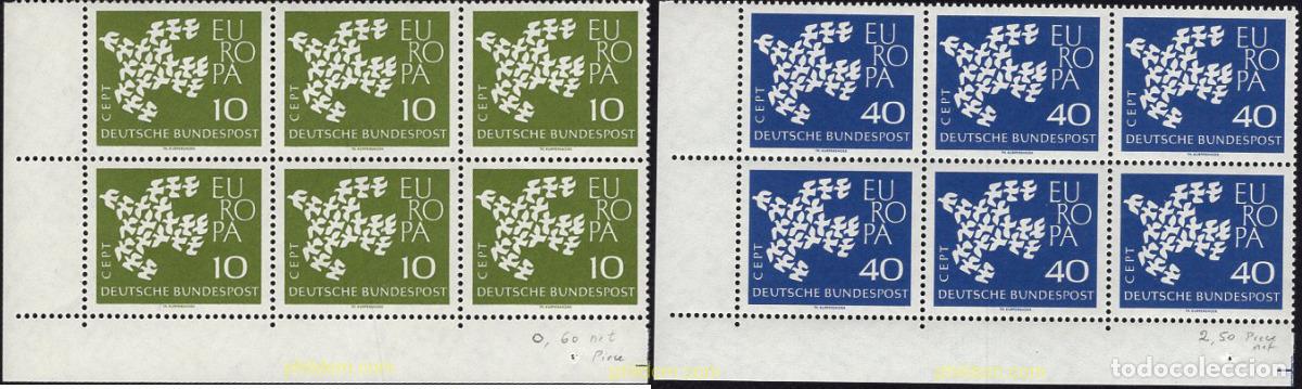 Sellos: 665826 MNH ALEMANIA FEDERAL 1961 EUROPA CEPT. PALOMA