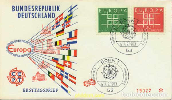 Sellos: 23526 USED ALEMANIA FEDERAL 1963 EUROPA CEPT. SIGLAS CEPT