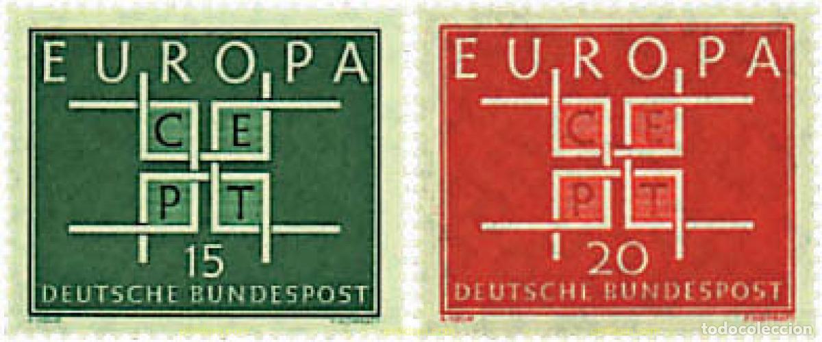 Sellos: 62078 MNH ALEMANIA FEDERAL 1963 EUROPA CEPT. SIGLAS CEPT