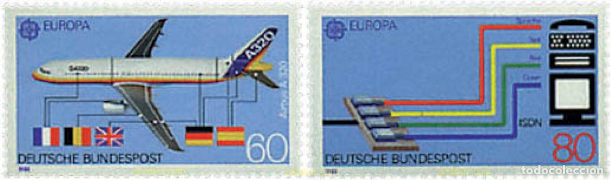 Sellos: 77245 MNH ALEMANIA FEDERAL 1988 EUROPA CEPT. TRANSPORTE Y MEDIOS DE COMUNICACION