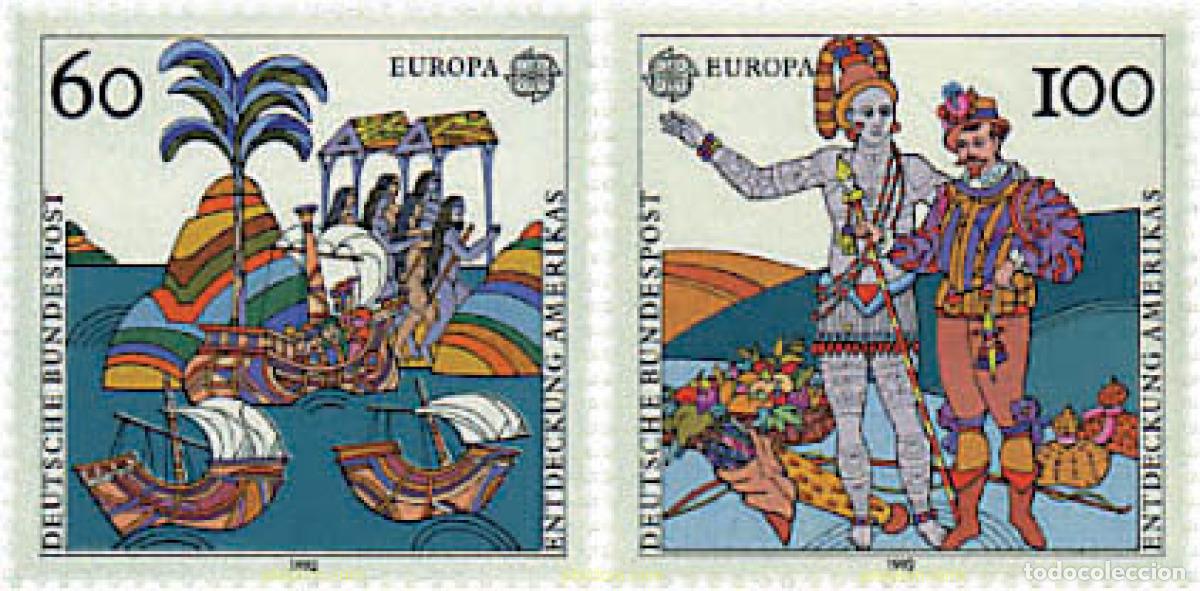 Sellos: 77505 MNH ALEMANIA FEDERAL 1992 EUROPA CEPT. 500 ANIVERSARIO DEL DESCUBRIMIENTO DE AMERICA