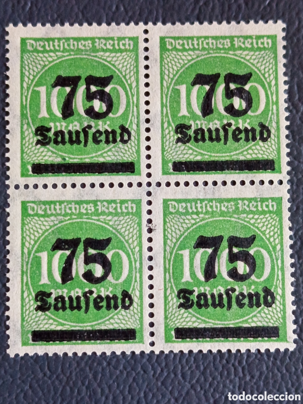 Briefmarken: Bloque 4 Sellos Alemania 1923 Hiperinflacion 175 Tausend Marcos Mi#277 MNH
