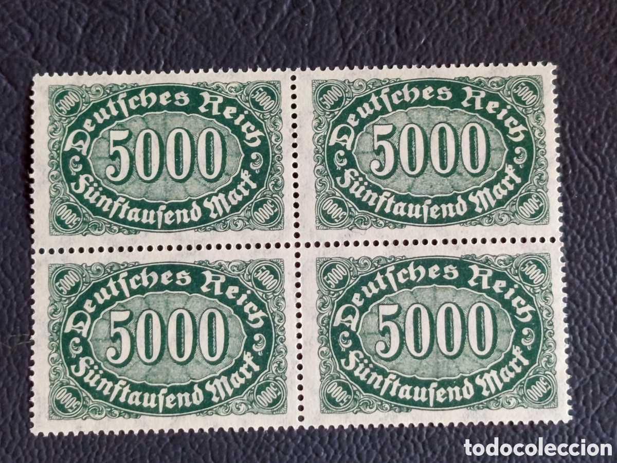 Sellos: Bloque 4 Sellos Alemania 1923 Cat#254 MNH