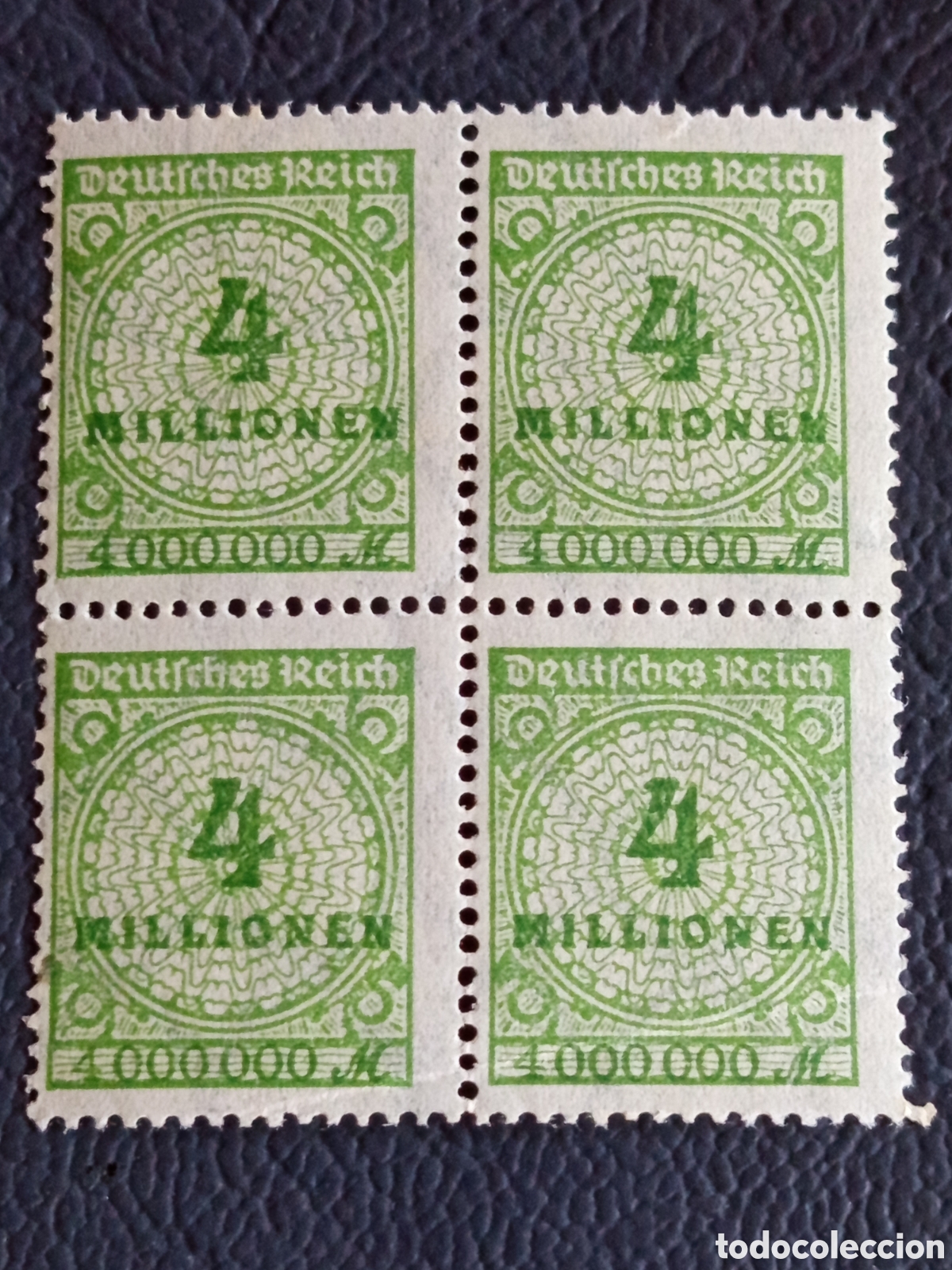 Sellos: Bloque Alemania Inflaci&oacute;n 1923 4Mill Cat#312 Deutsches Reich MNH