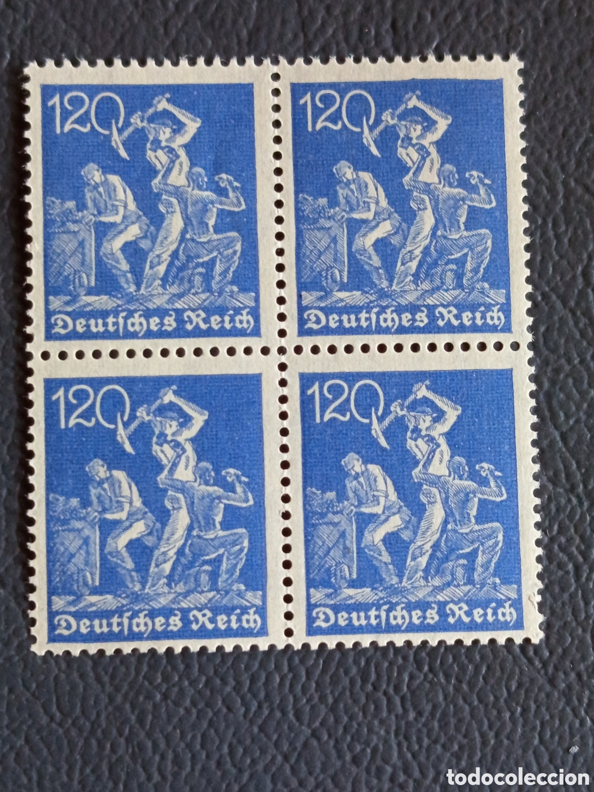 Sellos: Alemania 1941 Bloque 4 Sellos 120p Mineros y Canteros Michel 798 MNH