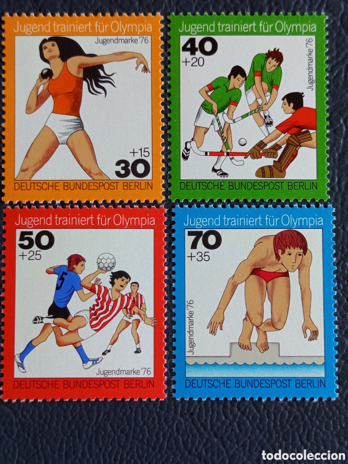 Sellos: Berl&iacute;n 1976 Serie Juventud Deporte Ol&iacute;mpico Completa Michel 516/19 MNH