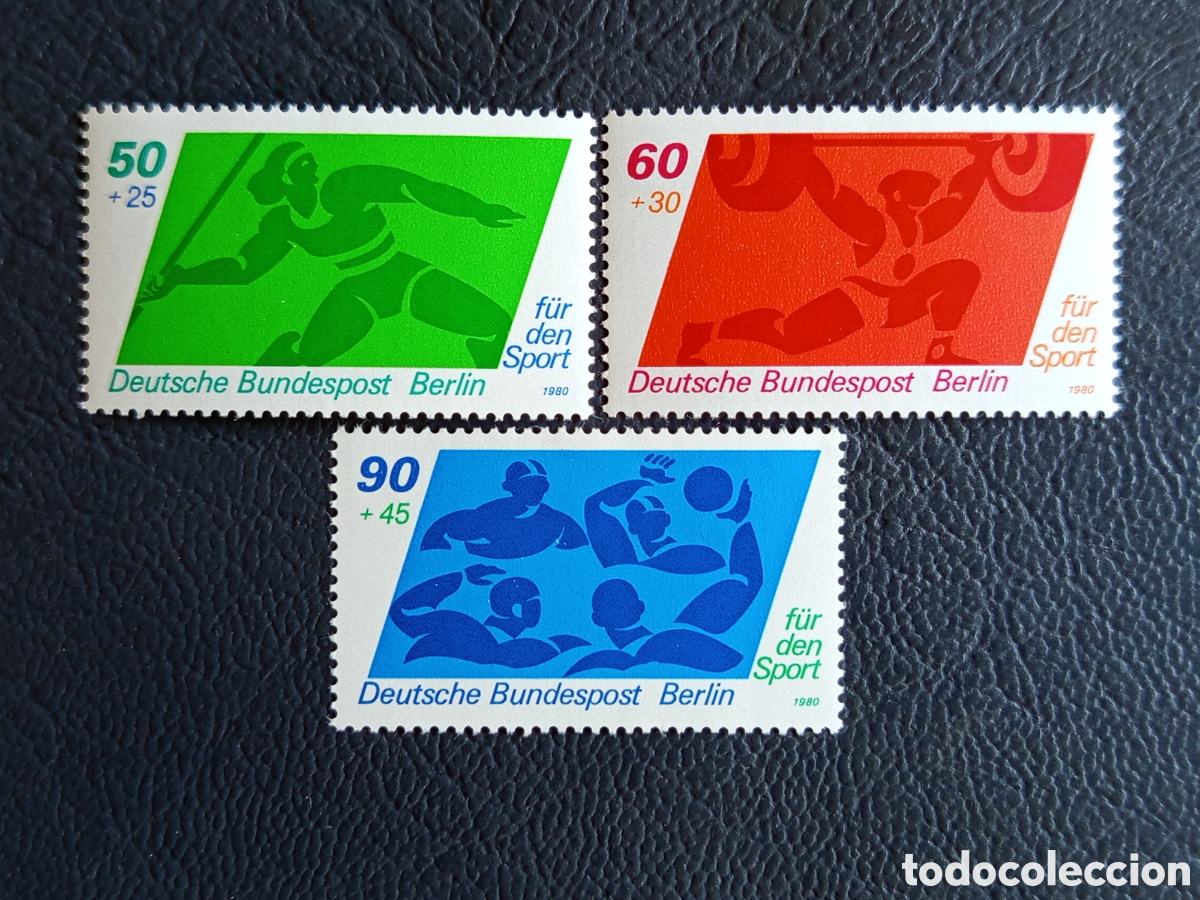 Sellos: Berl&iacute;n 1980 Serie Deporte Completa 3 Valores Michel 618/20 MNH