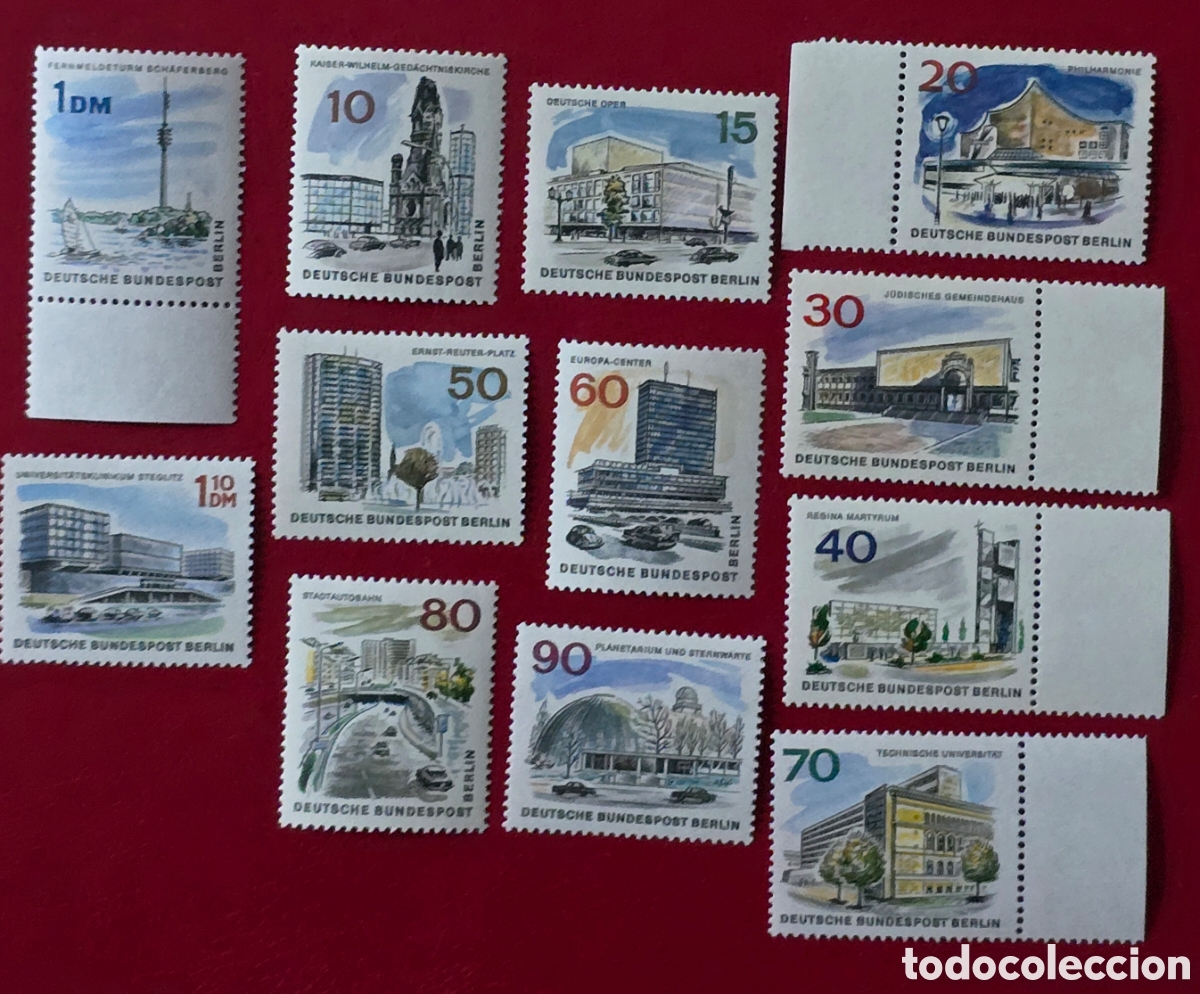 Sellos: Alemania Occidental, Berl&iacute;n Nuevo Berl&iacute;n 1965-66
