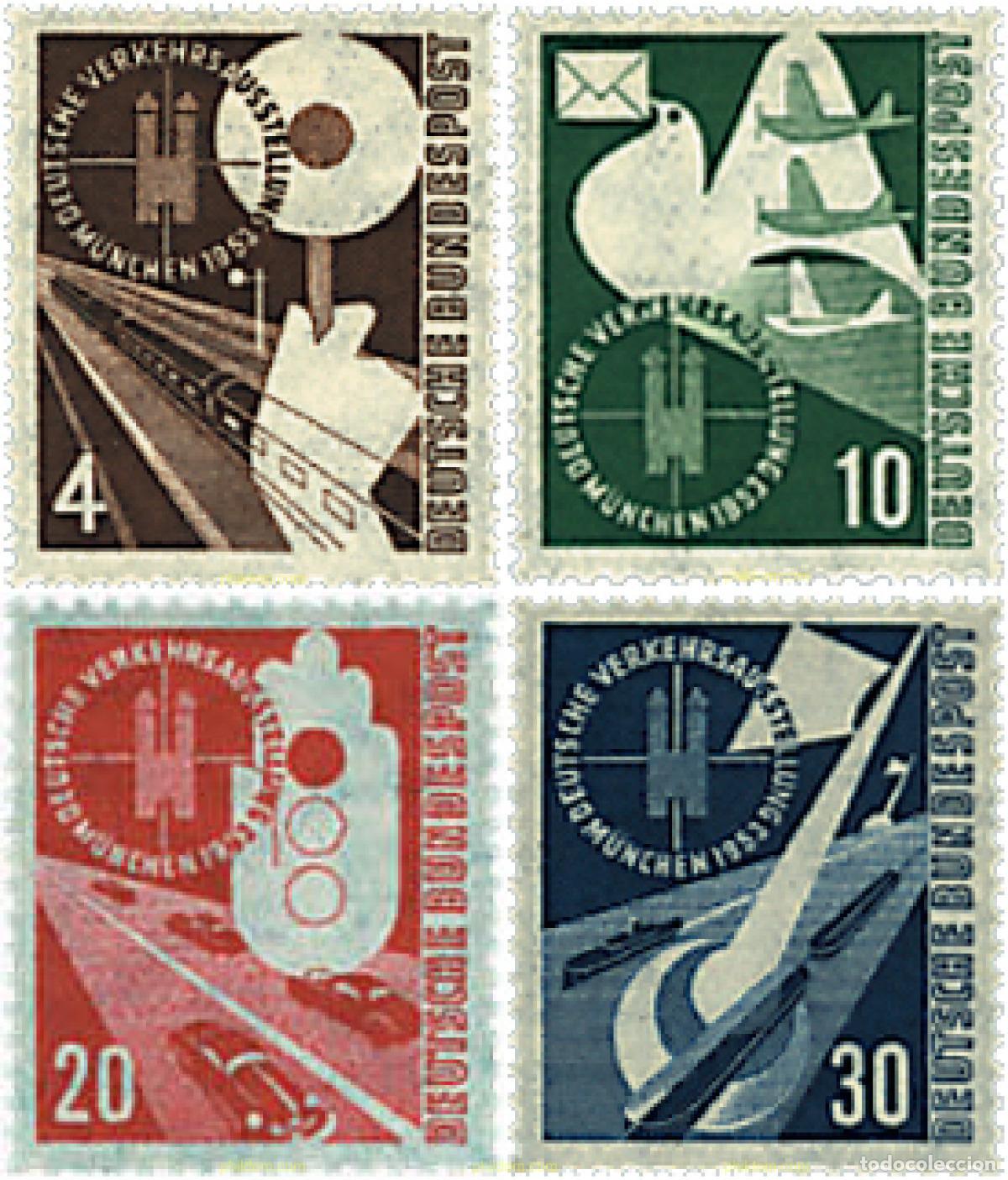 Sellos: 56379 MNH ALEMANIA FEDERAL 1953 EXPOSICION DE TRANSPORTES EN MUNICH