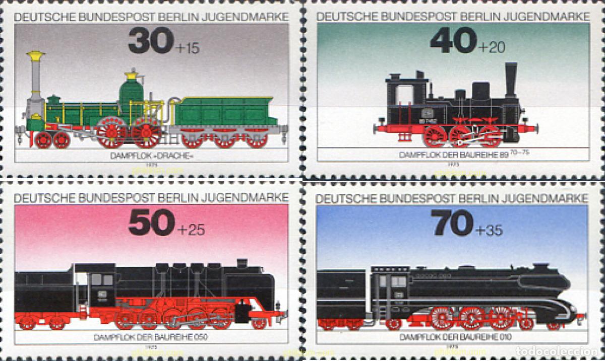Sellos: 56409 MNH ALEMANIA. Berl&iacute;n 1975 LOCOMOTORAS