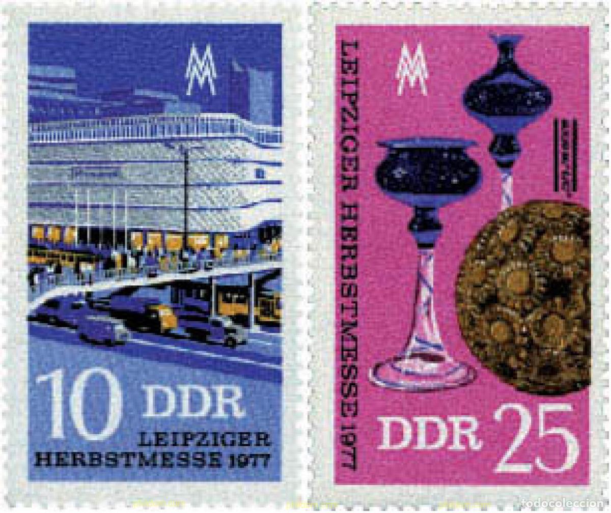 Sellos: 56177 MNH ALEMANIA DEMOCRATICA 1977 FERIA DE OTO&Ntilde;O DE LEIPZIG