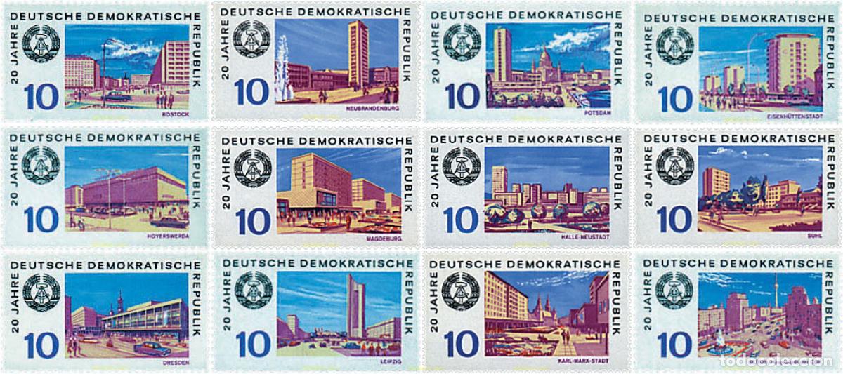 Sellos: 56167 MNH ALEMANIA DEMOCRATICA 1969 20 ANIVERSARIO DE LA REPUBLICA DEMOCRATICA ALEMANA