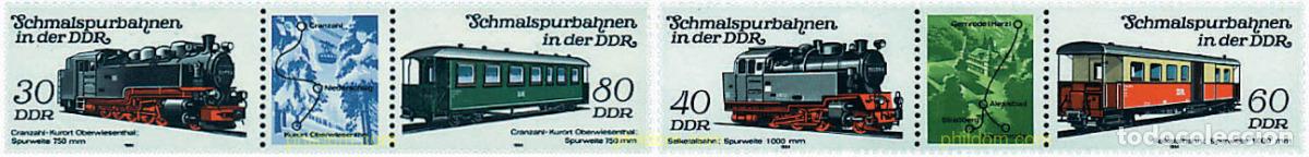 Sellos: 290044 MNH ALEMANIA DEMOCRATICA 1984 FERROCARRILES DE VIA ESTRECHA