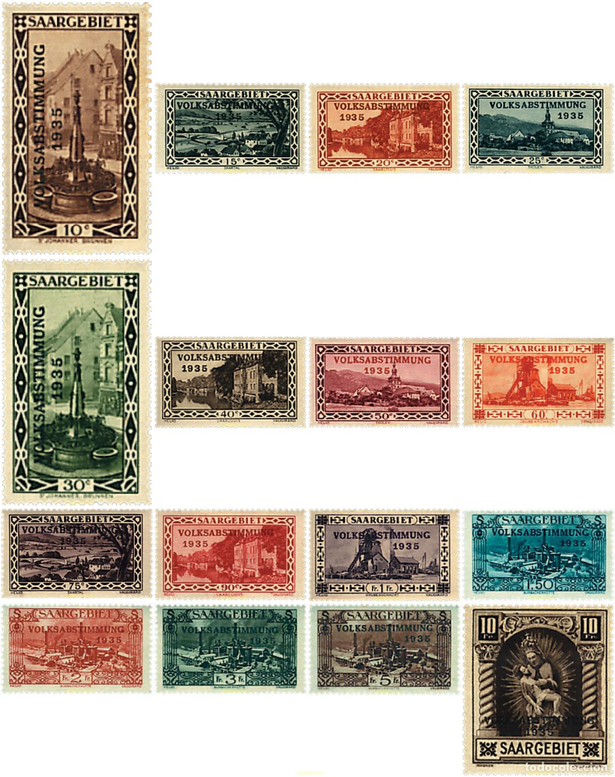 Sellos: 56423 MNH ALEMANIA. Sarre 1934 SERIE BASICA