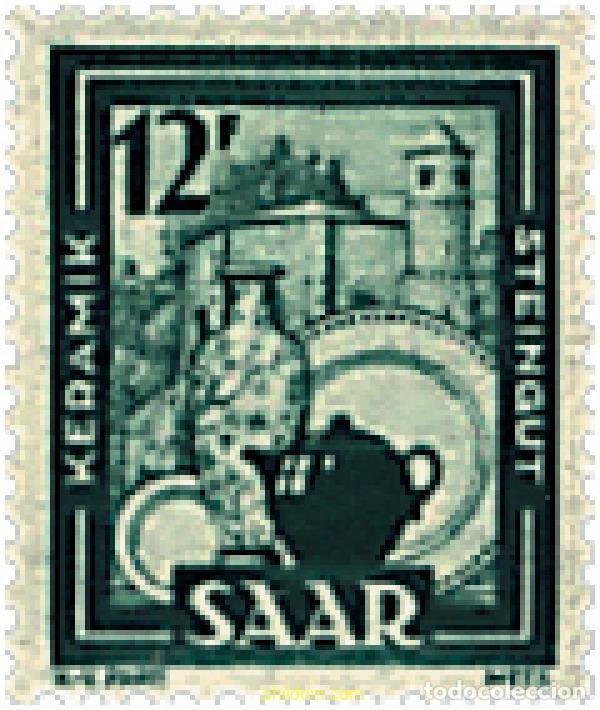 Sellos: 616666 MNH ALEMANIA. Sarre 1949 INDUSTRIAS Y PAISAJES
