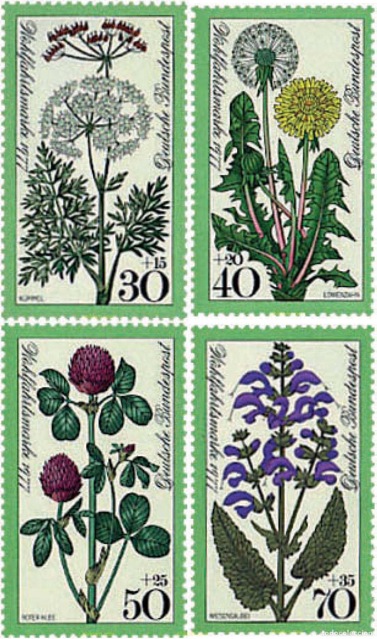 Sellos: 80279 MNH ALEMANIA FEDERAL 1977 FLORES DEL PRADO