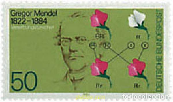 Stamps: 80203 MNH ALEMANIA FEDERAL 1984 CENTENARIO DE LA MUERTE DE GREGOR MENDEL