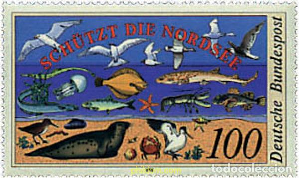 Sellos: 65049 MNH ALEMANIA FEDERAL 1990 PROTECCION DEL ENTORNO DEL MAR DEL NORTE