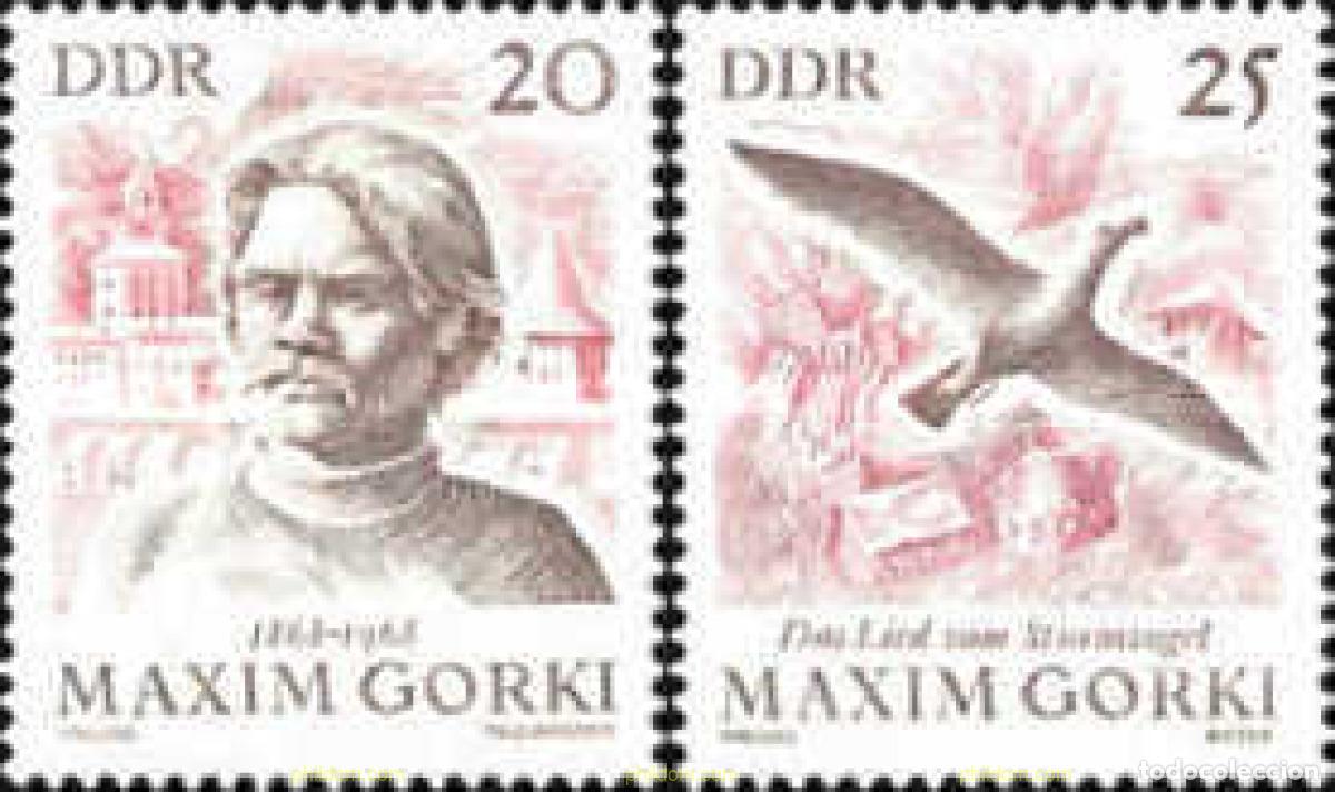 Sellos: 64533 MNH ALEMANIA DEMOCRATICA 1968 100 ANIVERSARIO DE M. GORKI
